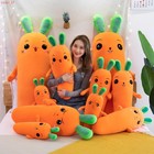 Cartoon Smile Carrot Plush Toy Pillow Stuffed Soft Doll Gift For Girl 50 70 90cm
