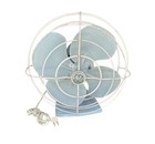 Antique Ge Oscillating Fan F18s125 Teal Blue Aqua 1950s Works Rare Vintage