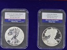 2012 San Francisco Reverse Proof Silver Eagle 2-coin Set In Wood Box   Coa