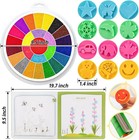      Kids Washable Ink Pad Craft Set     Art Stamps  19 Bright Colors For Diy Fun     