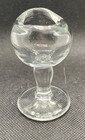 Antique Glass Eye Wash Cup Clear pedestal Medical Apothecary 2   t