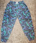Vintage International Baggyz Parachute Gym Pants 80s Color Splash Sz Xl Usa Made