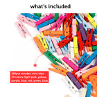 Incraftables Mini Clothes Pins For Crafts 100pcs  Colored Wooden Small Pins