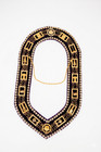 Masonic Oes Eastern Star Chain Collar With Purple Velvet