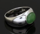 925 Ster  Silver  Ring Jade Cabochon Healing Stone Size 9-2pic  11- 1pic   1498