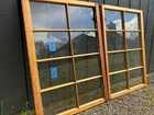 2-39 X 27 Antique Vintage Window Top Sashes Old 8 Pane Frame  1959  Arts   Craft