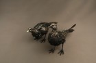 Vintage Italian 800 Silver Pheasants Pair Italo Gori 309fl Buccellati Style