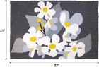 Jellybean Daisies On Pewter Accent Rug 20x30 Machine Washable Indoor   Outdoor