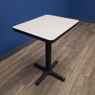 Used Wood Square Dining Table   Stock No  951446