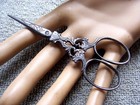 French Sewing Scissors With Decorative Blades   No Us Import Fees
