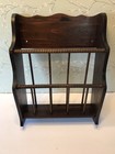 Vintage Wooden Spindle Wall Magazine Rack