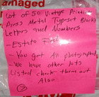 Lot Of 50 Vintage Printing Press Metal Typeset Blocks Letters Numbers