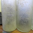 Chicago  Ill 6 Pint Aqua Blob Top 1880s Beer Bottles Conrad Seipp Br g  Co  