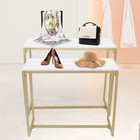 Modern Nesting Tables Retail Display Tables Shoes And Handbags Shelf 110lbs Load