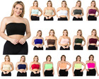 Women Seamless Layering Tube Top Bandeau Layering Bra Top Spandex  plus Size 