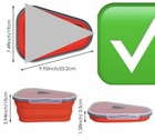 Pizza Storage Container Box Foldable Triangular Reusable Pack Container Multiuse