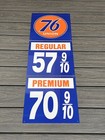 Union 76 Gasoline Sign 3 Piece Vintage Reproduction With Prices Pump Gas Oil