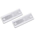White Stick-on Trailer Reflector   self Self-adhesive screw Mount   white
