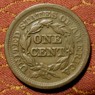 1852 Braided Hair Large Cent  Vf      Strong Details  Pretty Coin Without Issues