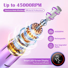 Nail Drill Professional  45000 Rpm Rechargeable Electric Nail File Kit For Acryl