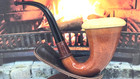 Estate  Genuine Natural Gourd meerschaum Calabash Pipe  1960 s 