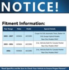 11 1   282mm  Front   Rear Drilled Rotors   Brake Pads For 2003-07 Honda Accord