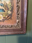 Antique German Color Litho Print Jesus   Stations Of The Cross In Ornate Frame