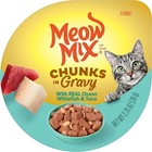 Meow Mix Seafood Favorites Chunks In Gravy Wet Cat Food Variety Pack  2 75 Ounce