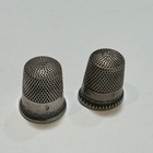 Lot Of 2 Antique Simons Bros Sterling Silver Thimbles Size 9 Vintage Sewing