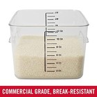 Rubbermaid Commercial Products Space Saving Square Food Storage 12 Qt   Clear 
