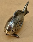 Japanese Meiji Silver Fish Bonbonniere Box With Tokugawa Mon