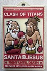 Violent Little Machine Shop Clash Of Titans Santa Vs Jesus Pvc Patch Ornament