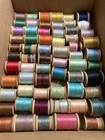Vintage Wooden Spools Of Sewing Thread Lot 120 
