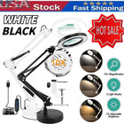 10x Magnifying Glass With Led Light Magnifier Crafts Reading Desk Stand Lamp New