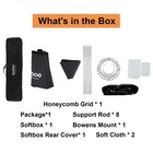 Octagon Softbox 37 95cm Bowens Mount And Honeycomb Grid Softbox For Monolight