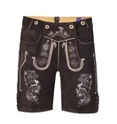 Men Lederhosen - Authentic Oktoberfest Lederhosen - Mocha Brown