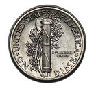 1942 1 Mercury Dime  Rare This Nice  Choice Au   Coveted Key Date Mint Error 