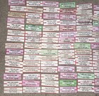 Large Lot Of 150 Original Jukebox 45 Record Title Strips  p101