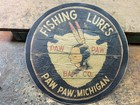11 75  Inch Sign Paw Paw Fishing Lures Fishing Sign Wood 1-sided Brave