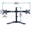 Dual Monitor Desk Mount Bracket Adjustable For 17-27 Inch Led Lcd