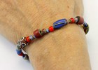 African Trade Bead Bracelet Antique And Vintage Beads Mixed Colors 1 6 5