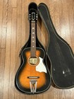 Vtg Harmony Stella Parlor Guitar 1972 Model H6130 Chipboard Case Usa 1970s Clean