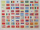 Antique 1903 Miller Atlas Page  Flags Of All Nations   Asian And European Races