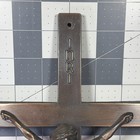 Euc Vintage Dixline Co Metal Casket Topper 13  Inri Crucifix Jesus Brass Aged