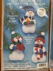 Lot Of Felt Applique Christmas Ornament Kits Snowmen Santa Nip Design Works