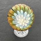 Contemporary Handmade Art Glass Marble 1 17  Implosion Mib Silver   Gold Fume