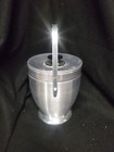 Vintage Kromex Mid Century Modern Atomic Spun Aluminum Tri Tone Ice Bucket