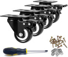 Caster Wheels Swivel Office Chair Caster Rubber Swivel Heavy Duty  2 Inch 4 Pack