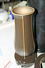 Bronze Memorial Cemetery Grave Marker Flower Vase 9 3 4  Tall W  Chain