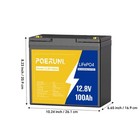 12v 100ah Lifepo4 Lithium Battery For Solar Rv Marine Off-grid Long Lifespan Ca
